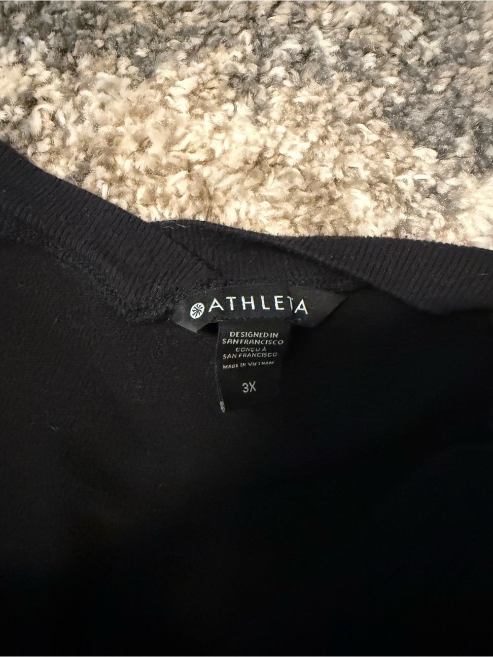 Athleta Black Crewneck Sweater - 3X